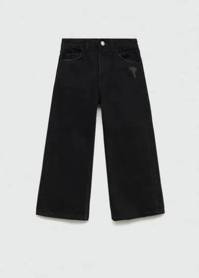 Mango Kids' Culotte Jeans Black Denim