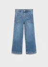 Mango Jean Style Jupe-culotte Poches Bleu Moyen - Enfants - 10 -  Kids In Blue