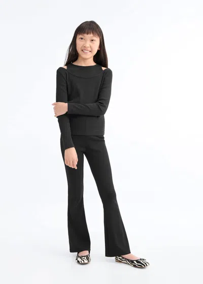 Mango T-shirt Cut Out Noir - Enfants - 11-12 Ans -  Kids In Black