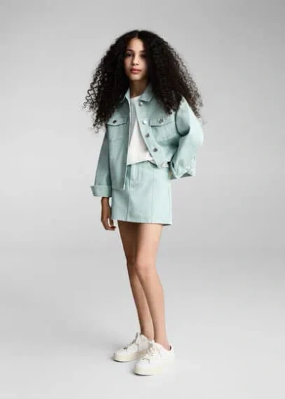 Mango Kids' Cut-out T-shirt Off White
