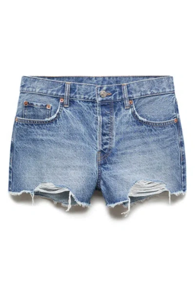 Mango Cutoff Denim Shorts