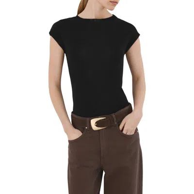 Mango Cutout Back Sweater In Black