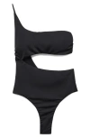 MANGO MANGO CUTOUT ONE-SHOULDER ONE-PIECE SWIMSUIT