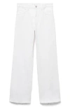 Mango Danila Raw Hem Straight Leg Jeans In White