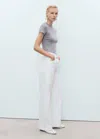 Mango Danila Wide-leg High-rise Jeans White
