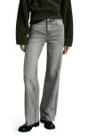 Mango Danila Wide Leg Jeans In Gray
