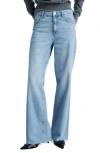 Mango Danila Wide Leg Jeans In Medium Blue