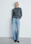 Shop Mango Danila Wide-leg High-rise Jeans Medium Blue
