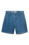 Mango Dart Bermuda Shorts In Blue
