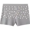Mango Shorts With Decorative Buttons In Gray