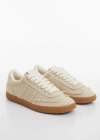 MANGO SNEAKERS WITH FRAYED DETAILS BEIGE