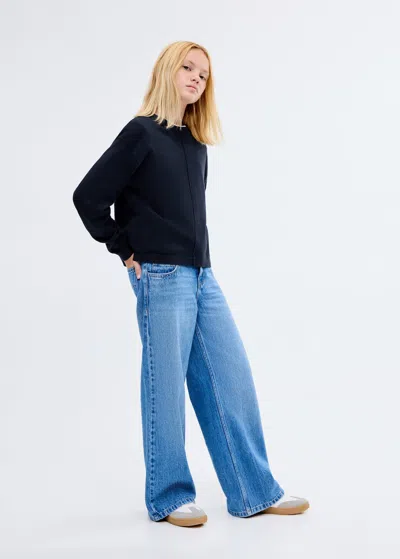 Mango Pull-over En Coton Coutures Décoratives Bleu Marine - Enfants - 13-14 Ans -  Kids In Blue