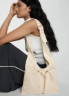 Mango Denim Bag With Pockets In Ecru