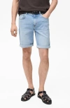 Mango Denim Bermuda Shorts In Medium Blue