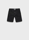Mango Kids' Denim Bermuda Shorts Black Denim