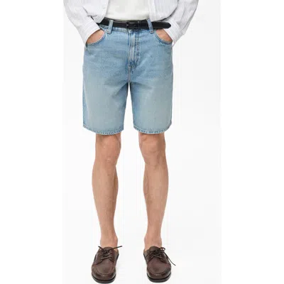 Mango Denim Bermuda Shorts In Blue