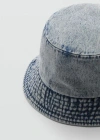 Mango Denim Bucket Hat Light Blue In Light Blue