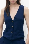 Mango Denim Effect Vest