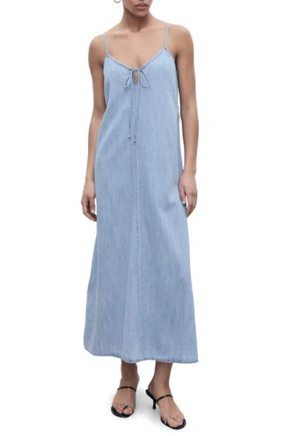 Mango Denim Halter Shift Dress