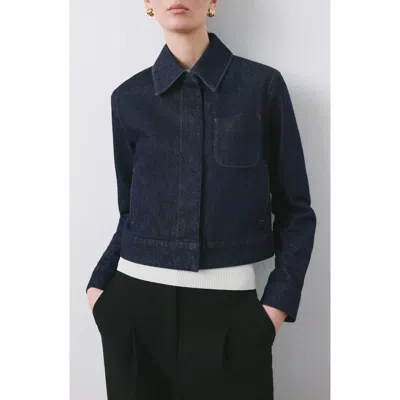 Mango Denim Jacket In Blue