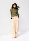 Mango Denim Jacket With Buttons In Green