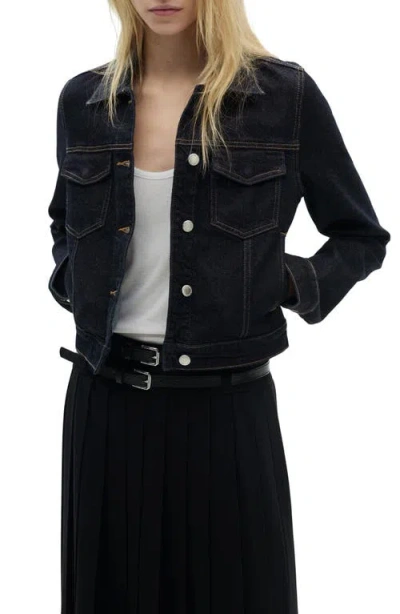 Mango Denim Jacket With Pockets In Blue