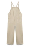 Mango Denim Maternity Overalls In Light/pastel Grey