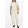 Mango Salopette De Grossesse En Jean In Off White