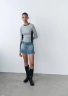 Mango Denim Mini-skirt Blue In Bleu