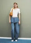 Mango Denim Miniskirt Medium Blue In Blue