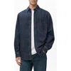 Mango Denim Overshirt In Blue