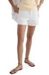 Mango Denim Shorts In White