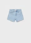 Mango Shorts Light Blue In Light Blue