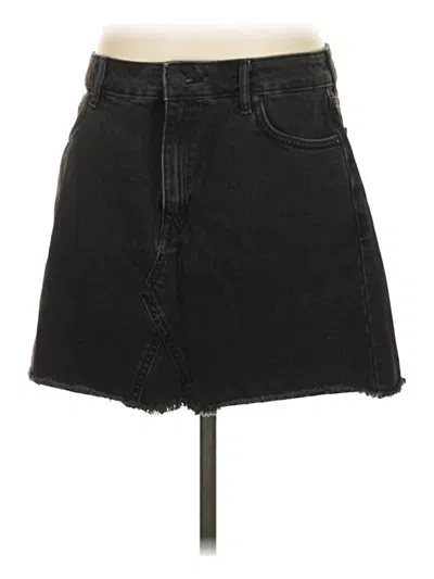 Pre-owned Mango Denim Skirt In Black