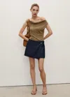 Mango Denim Skort Open Blue In Open Blue