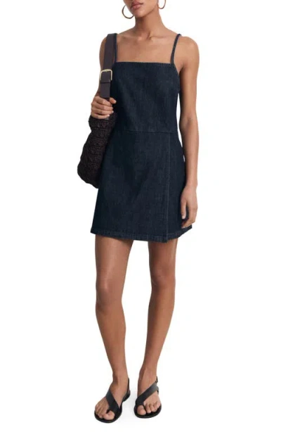 Mango Denim Skort Romper In Blue