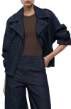 Mango Denim Trench Jacket In Multi