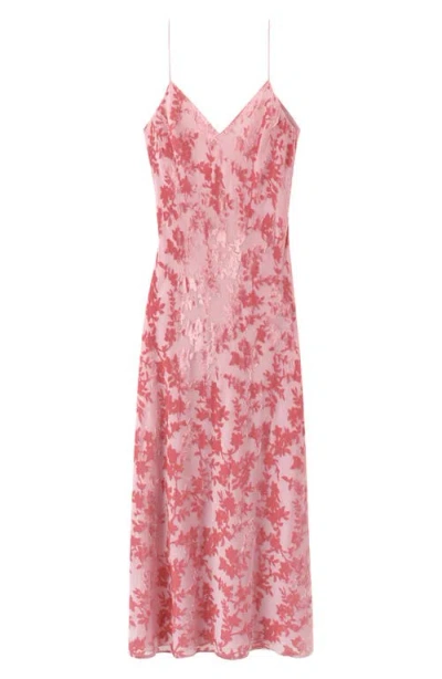 Mango Devor Floral Burnout Sleeveless Maxi Dress In Multi