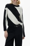 Mango Women's Striped Knit Sweater In Black