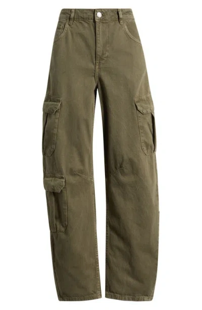 Mango Dilly Cargo Jeans In Green