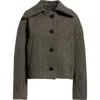 Mango Dita Wool Blend Jacket In Brown