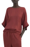 Mango Dolman Sleeve Top In Neutral