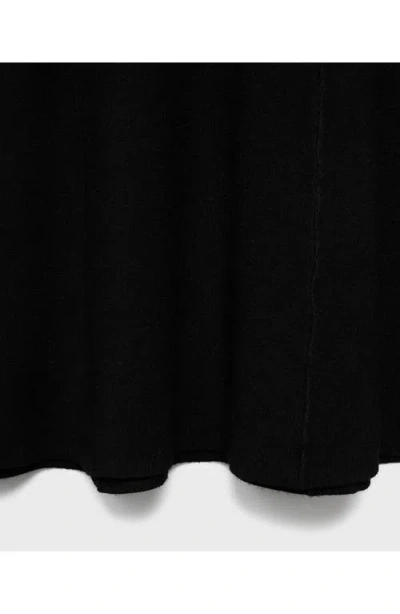 Mango Domino Seamed Minidress In Black