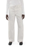 Mango Dot Balloon Jeans In White