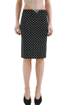 Mango Dot Midi Skirt In Green