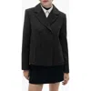 Mango Double Breasted Blazer In Grey