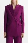Mango Double Breasted Jacket In Pink
