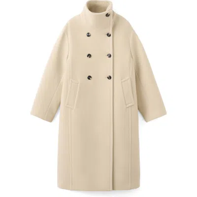 MANGO MANGO DOUBLE BREASTED STAND COLLAR COAT