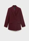 Mango Veste Grenat - Femme - 4xl -  In Burgundy