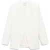Mango Double Breasted Suit Jacket In White